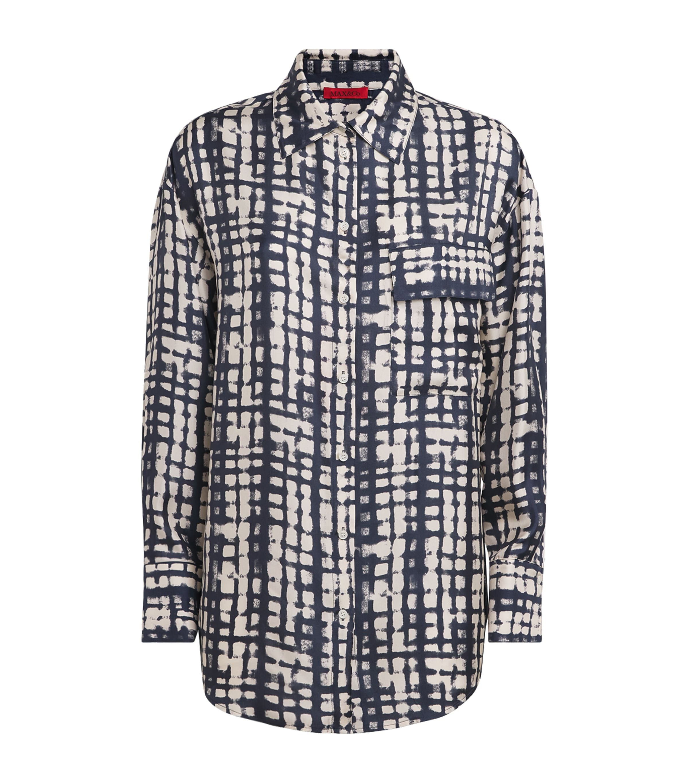Silk Twill Printed Shirt
