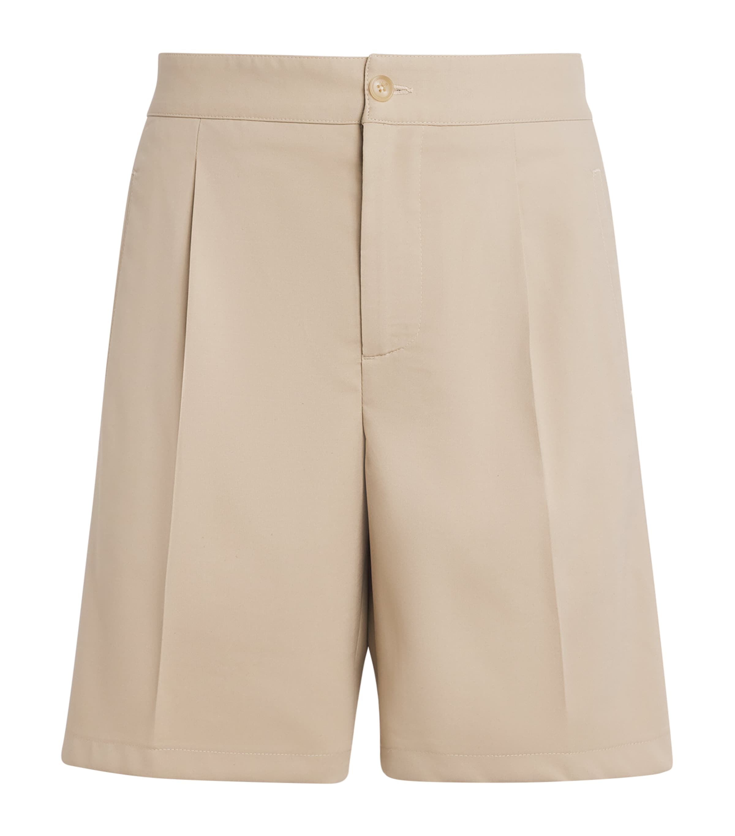 Isaia Mens Cotton-Silk Pleated Shorts