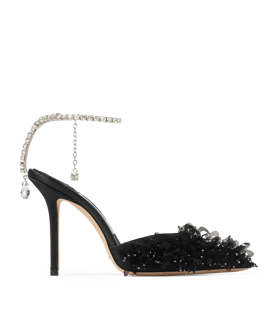 Saeda 100 Satin Embellished Heeled Sandals