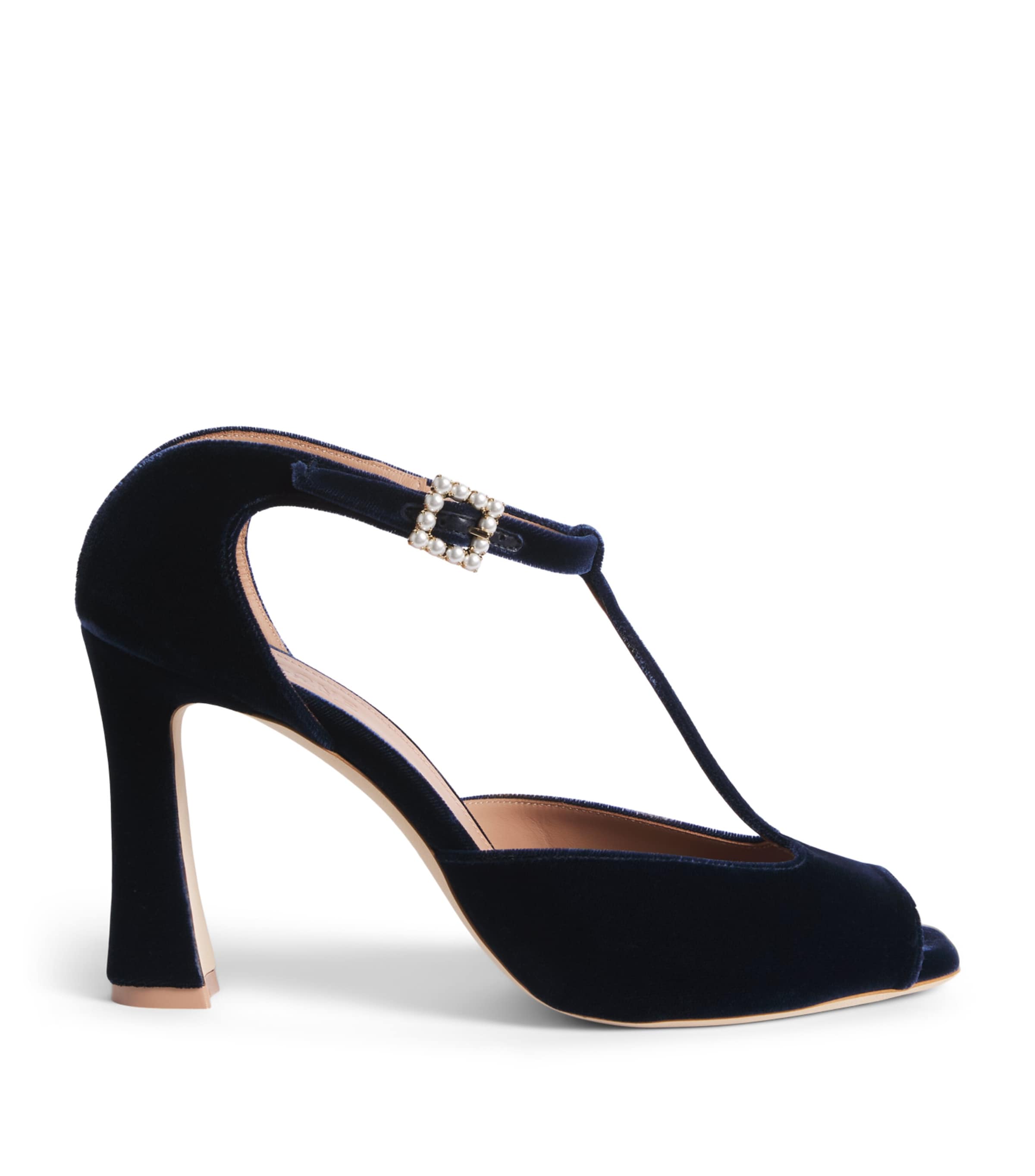 Malone Souliers Velvet Nomi Heeled Sandals 90 Midnight