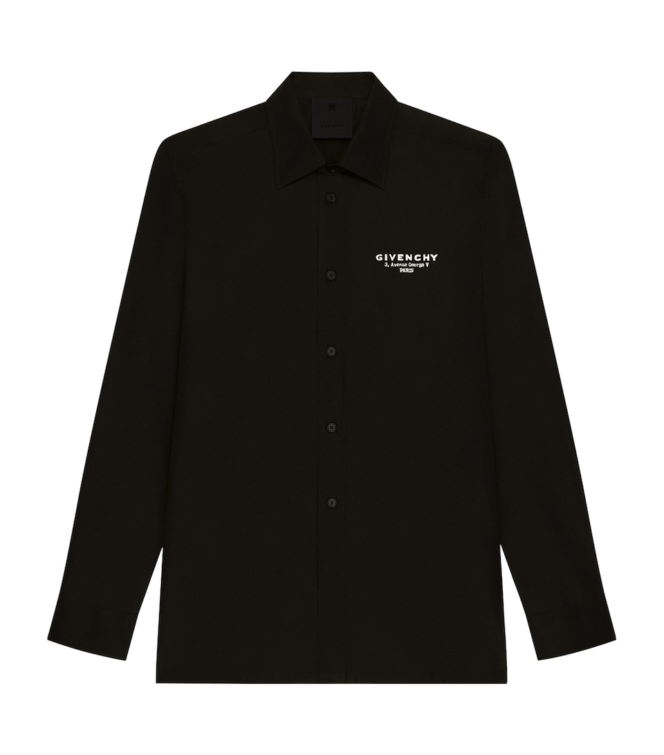 Cotton Embroidered Logo Shirt