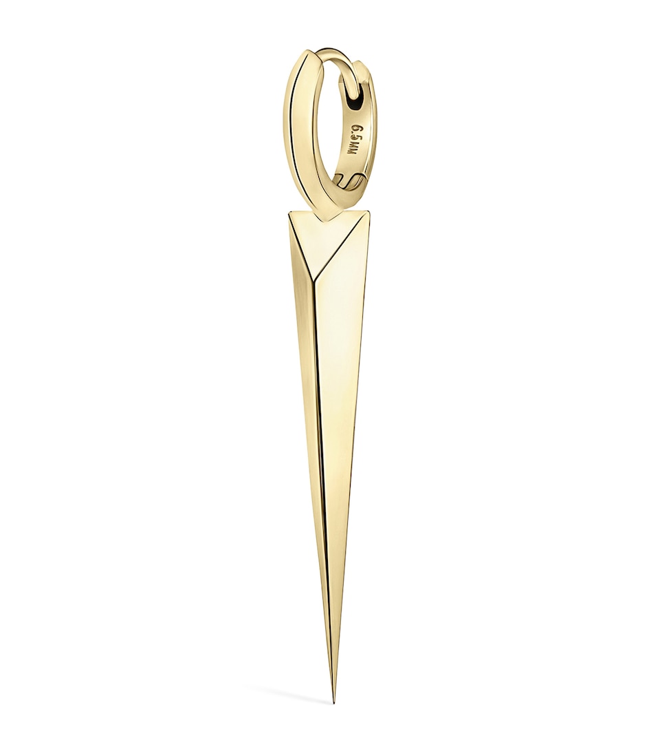 Maria Tash Yellow Gold Faceted Grand Spike Hoop Earring (6.5mm) Yellow Gold