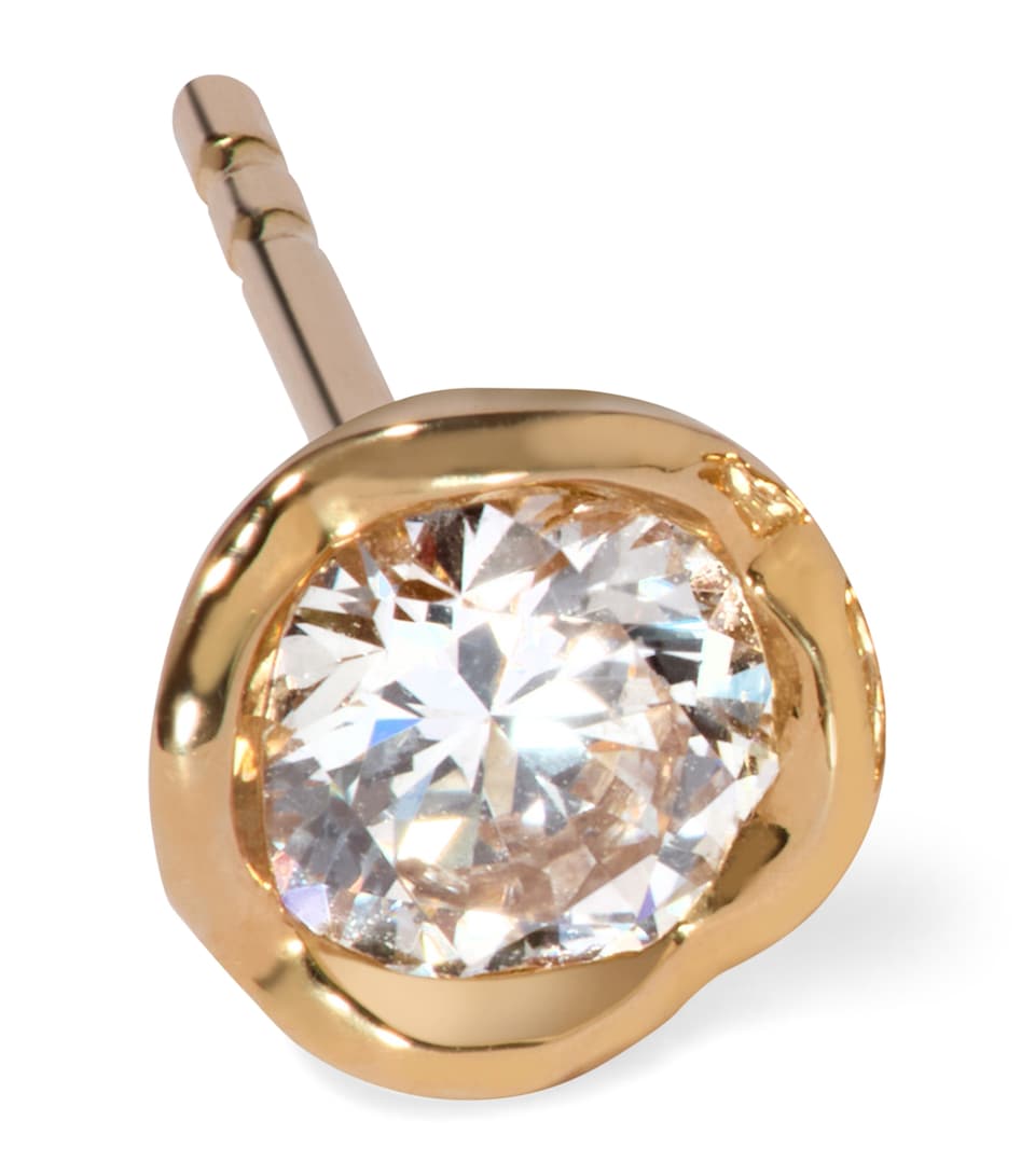 Yellow Gold and Diamond Whoopsie Daisy Single Stud Earring