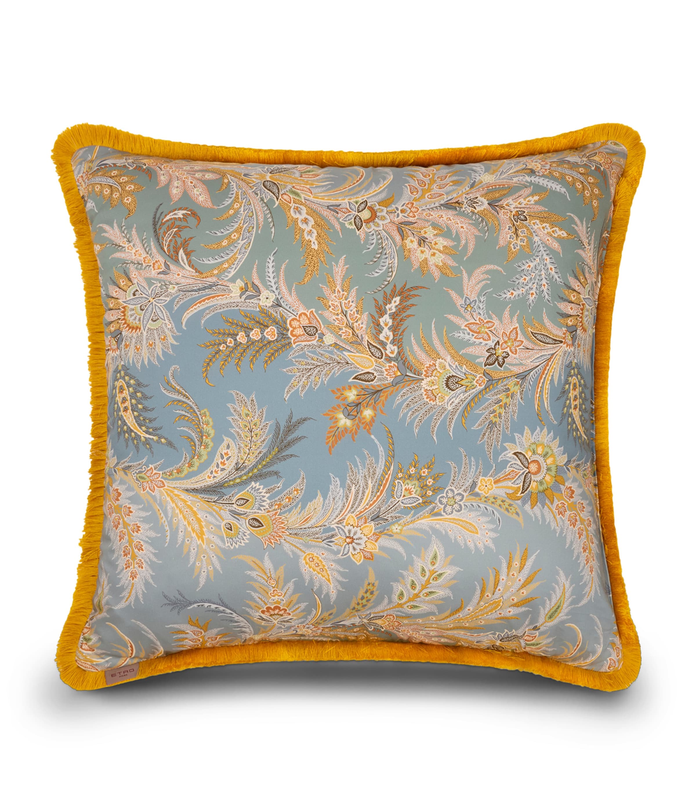 Etro Cotton Quilted Caladium Bedspread (270cm x 270cm) Print Pale Blue Base