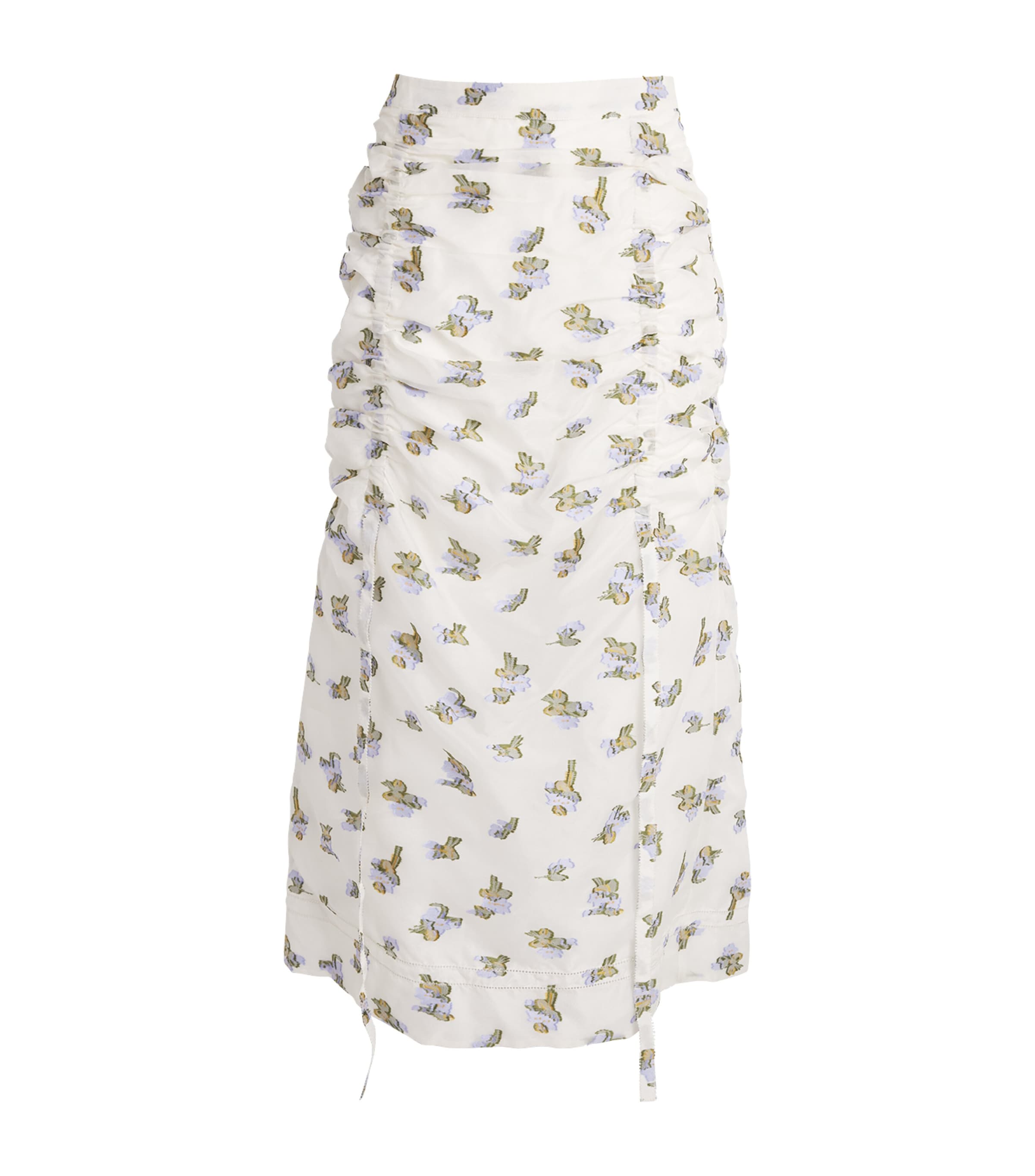 Ulla Johnson Womens Organza Fliora Liora Midi Skirt Violet Leaf