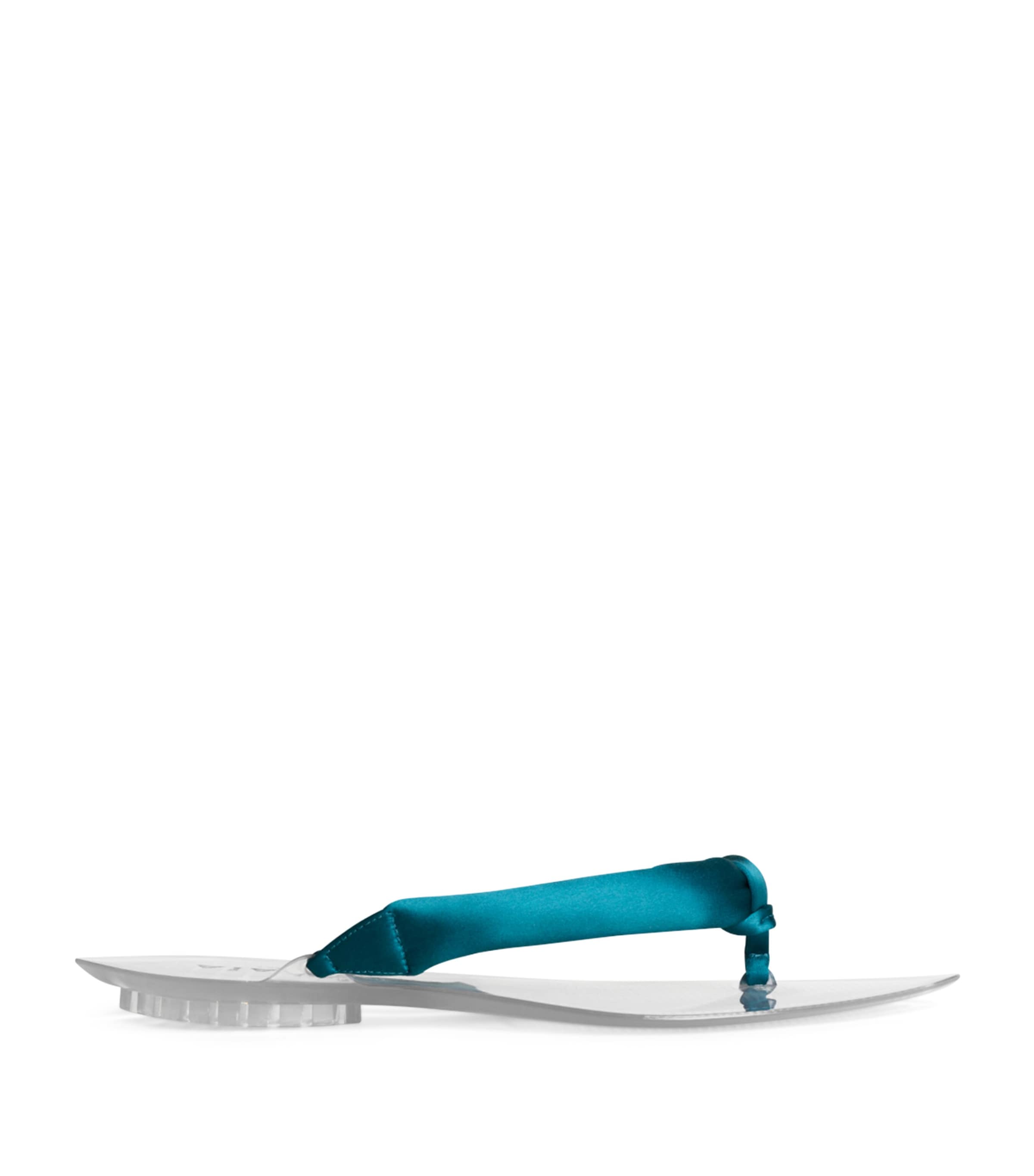 Alaïa Invisible Thong Flip Flops Emeraude