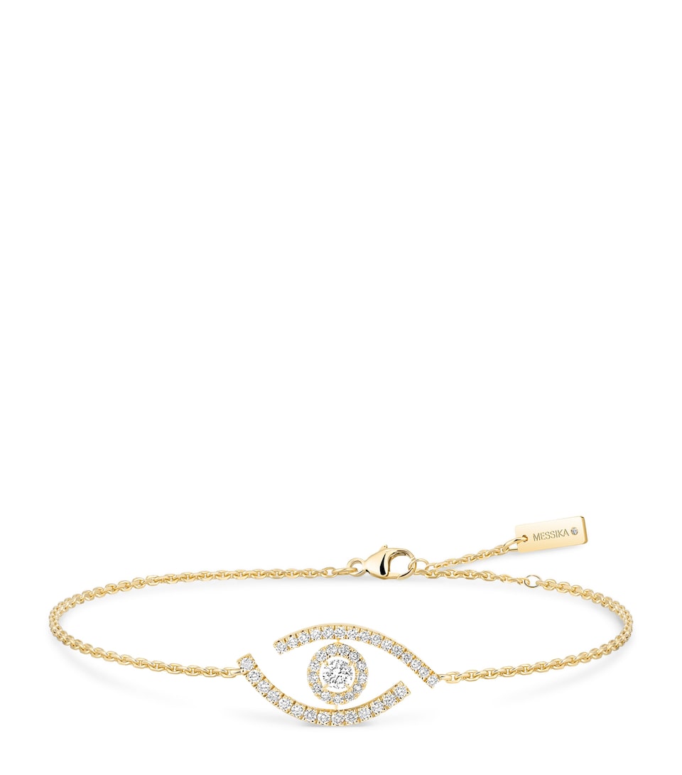 Messika Lucky Eye Yellow Gold and Diamond Bracelet (0.21ct) Yellow Gold