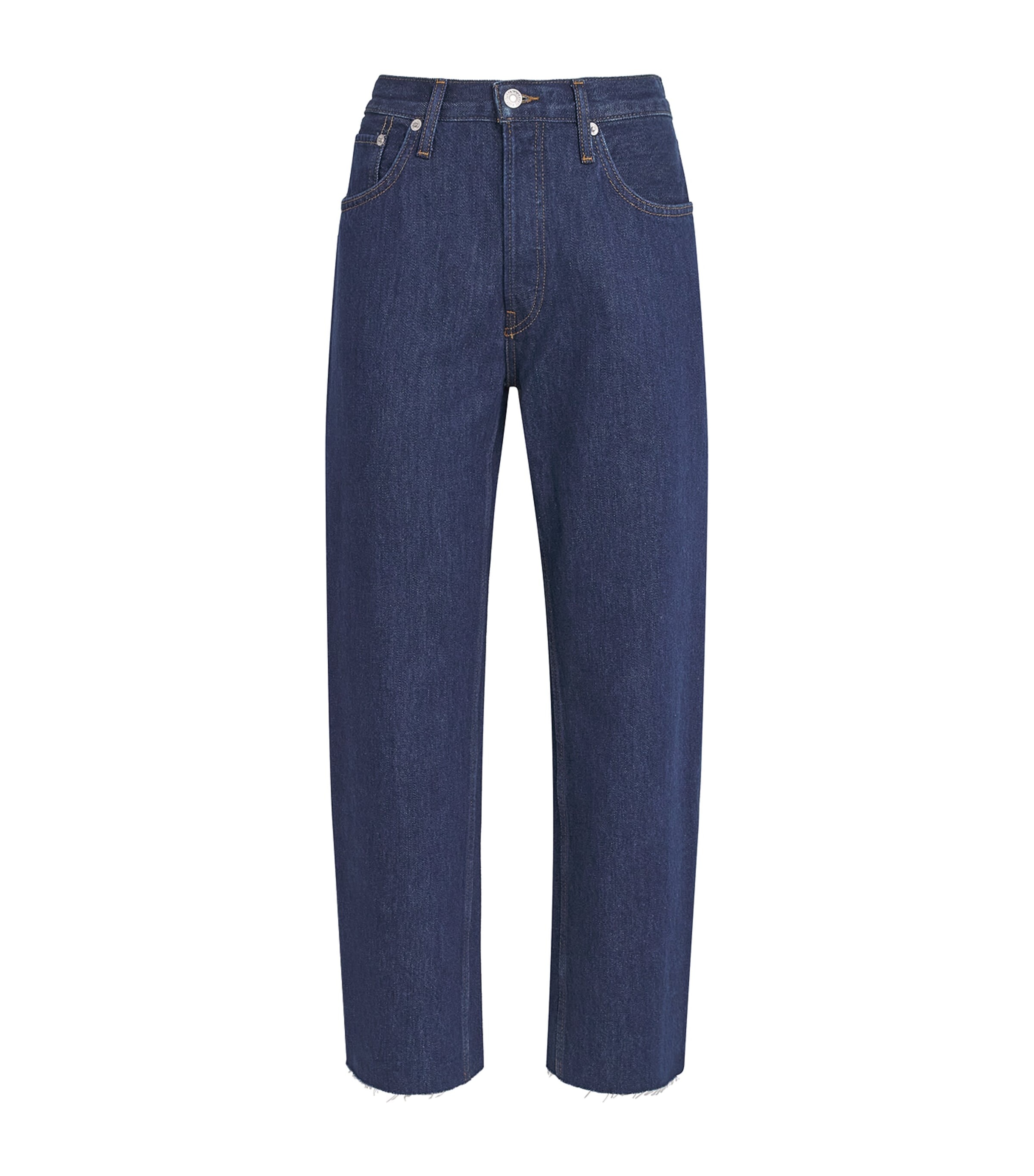 Re-Done Womens Nico Mid-Rise Barrel-Leg Jeans Rigid Like