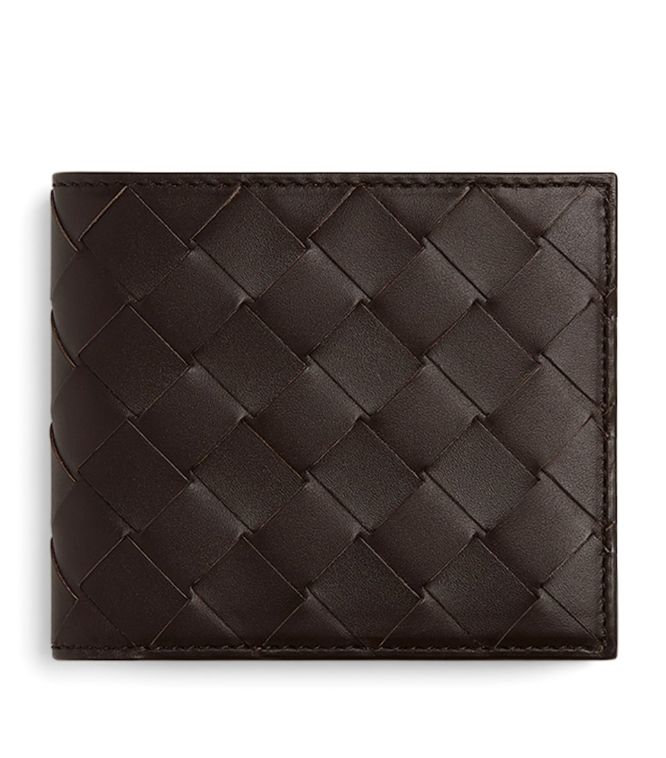 Leather Intrecciato Bifold Coin Wallet