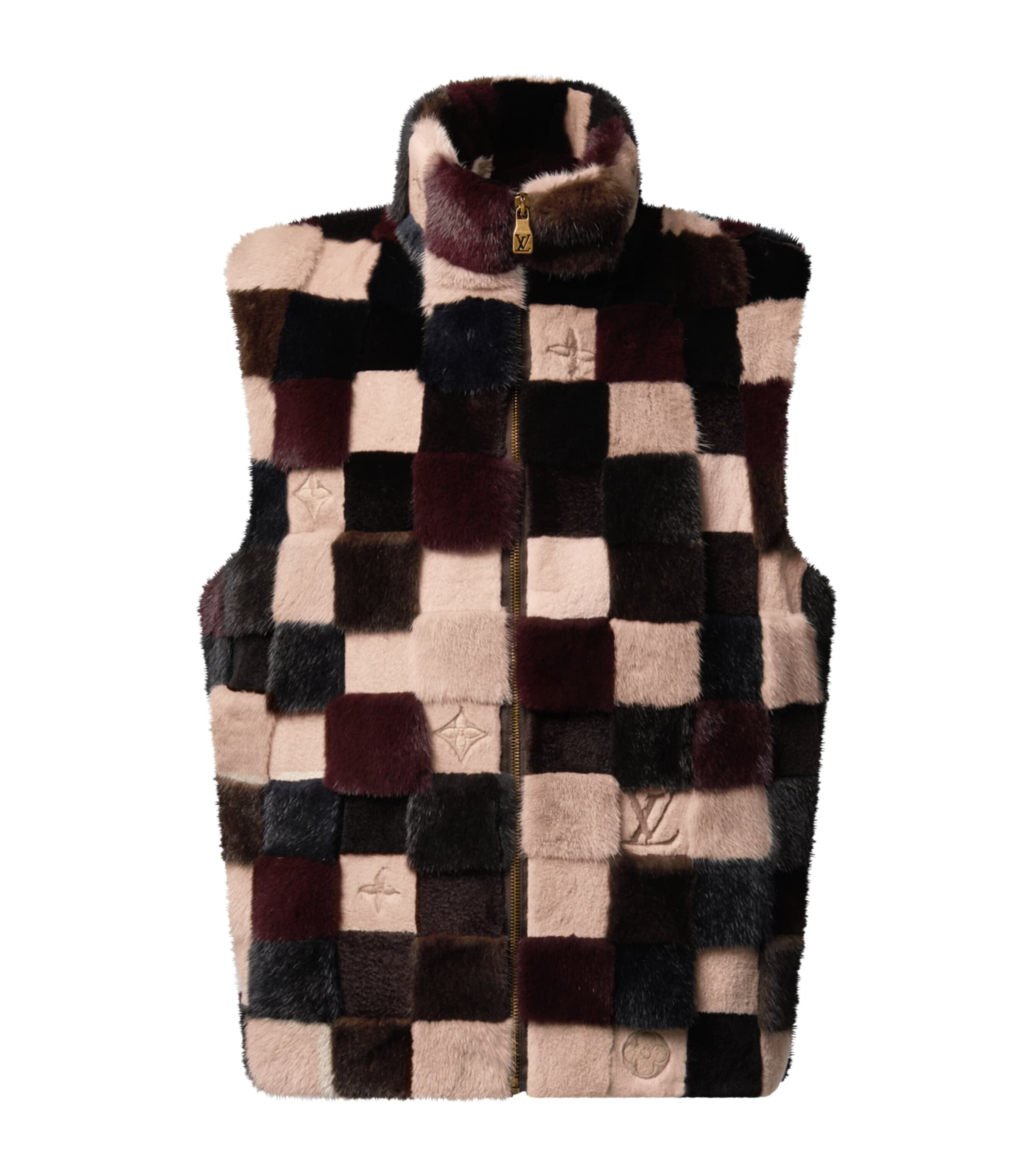 Mink Damier Gilet