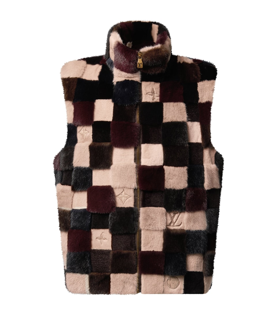 Mink Damier Gilet