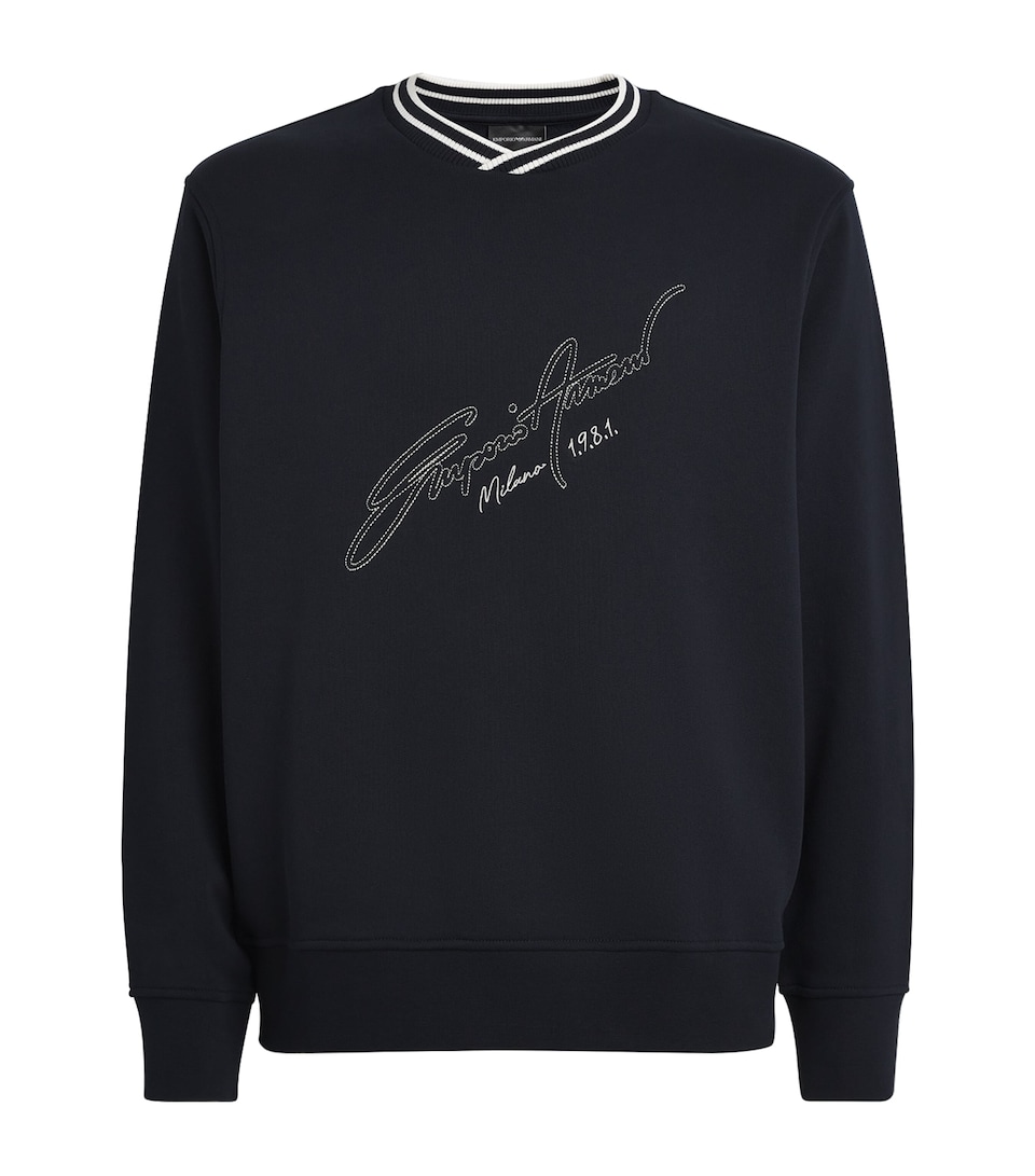 Cotton Embroidered Logo Sweatshirt