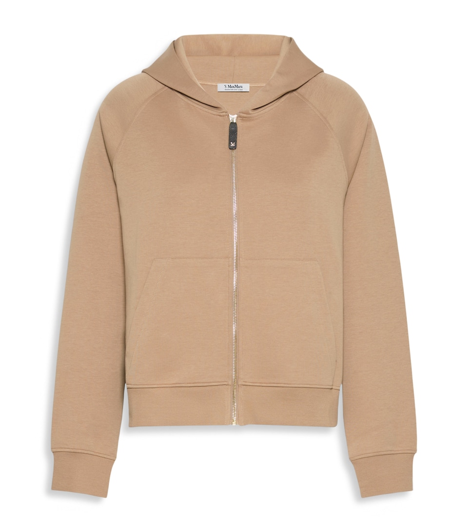Max Mara Womens Zip-Through Hoodie Camel