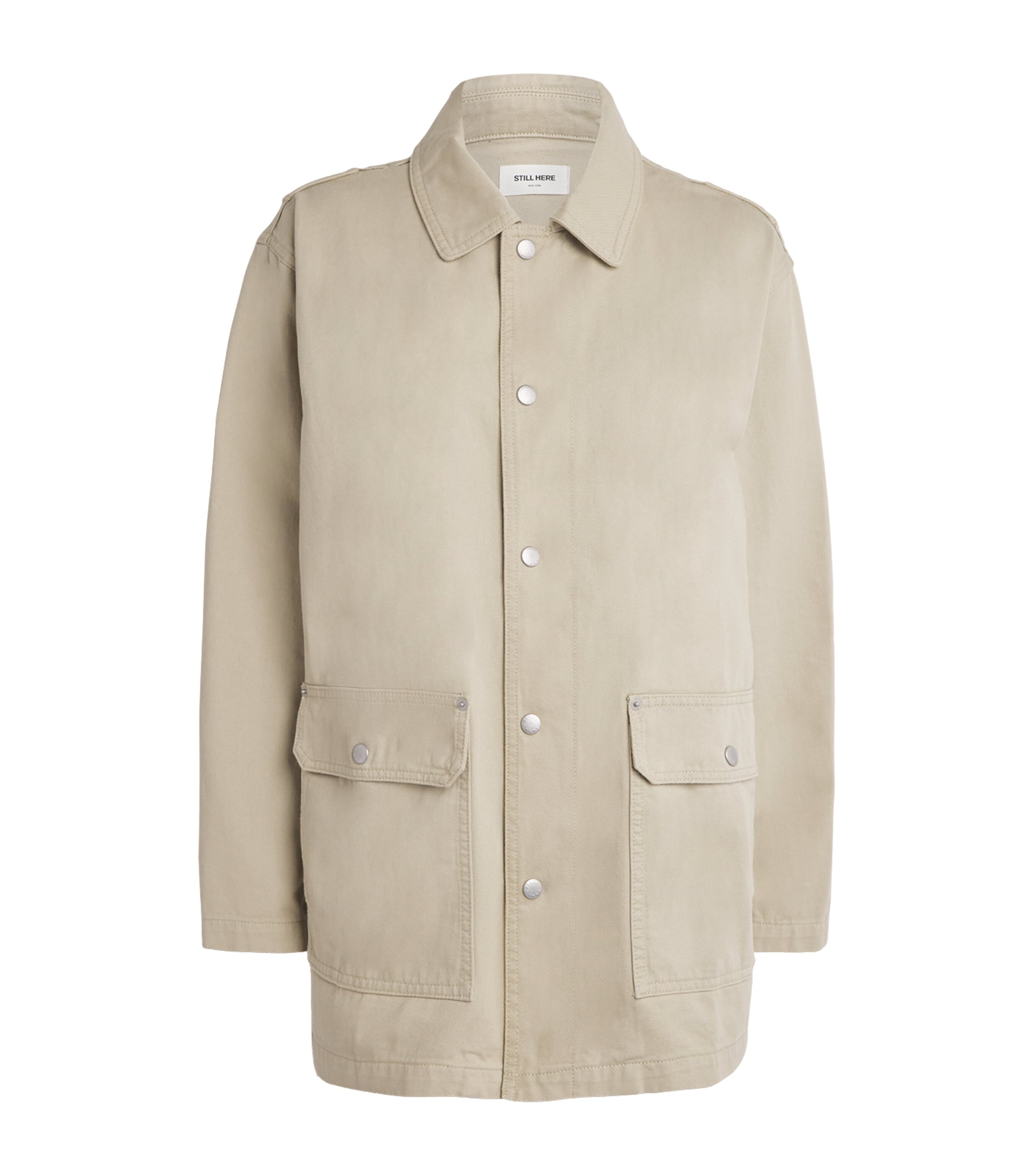 STILL HERE Womens Cotton Barn Jacket Khaki
