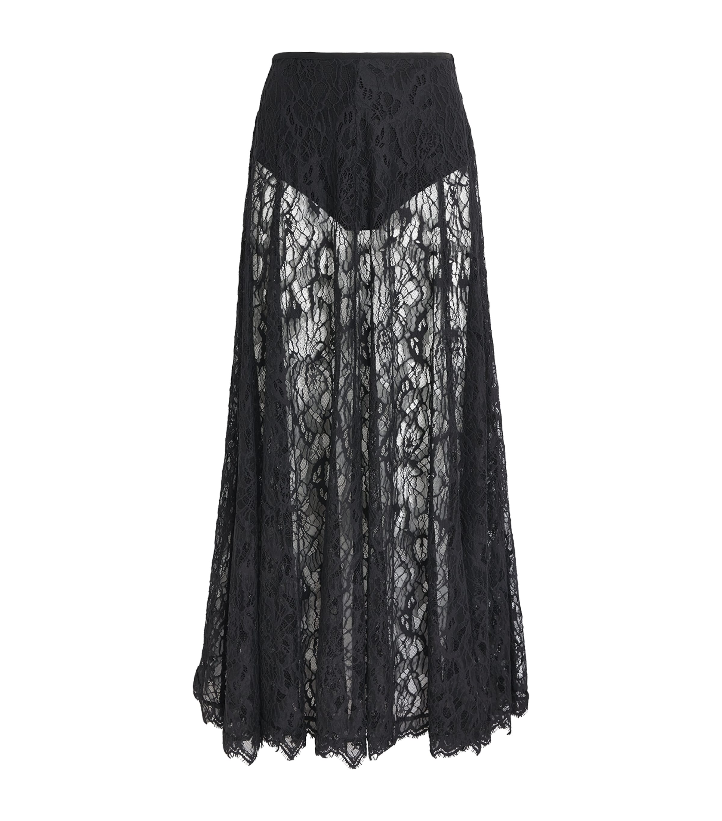 CAMILLA AND MARC Womens Lace Elaris Maxi Skirt Dblk Black