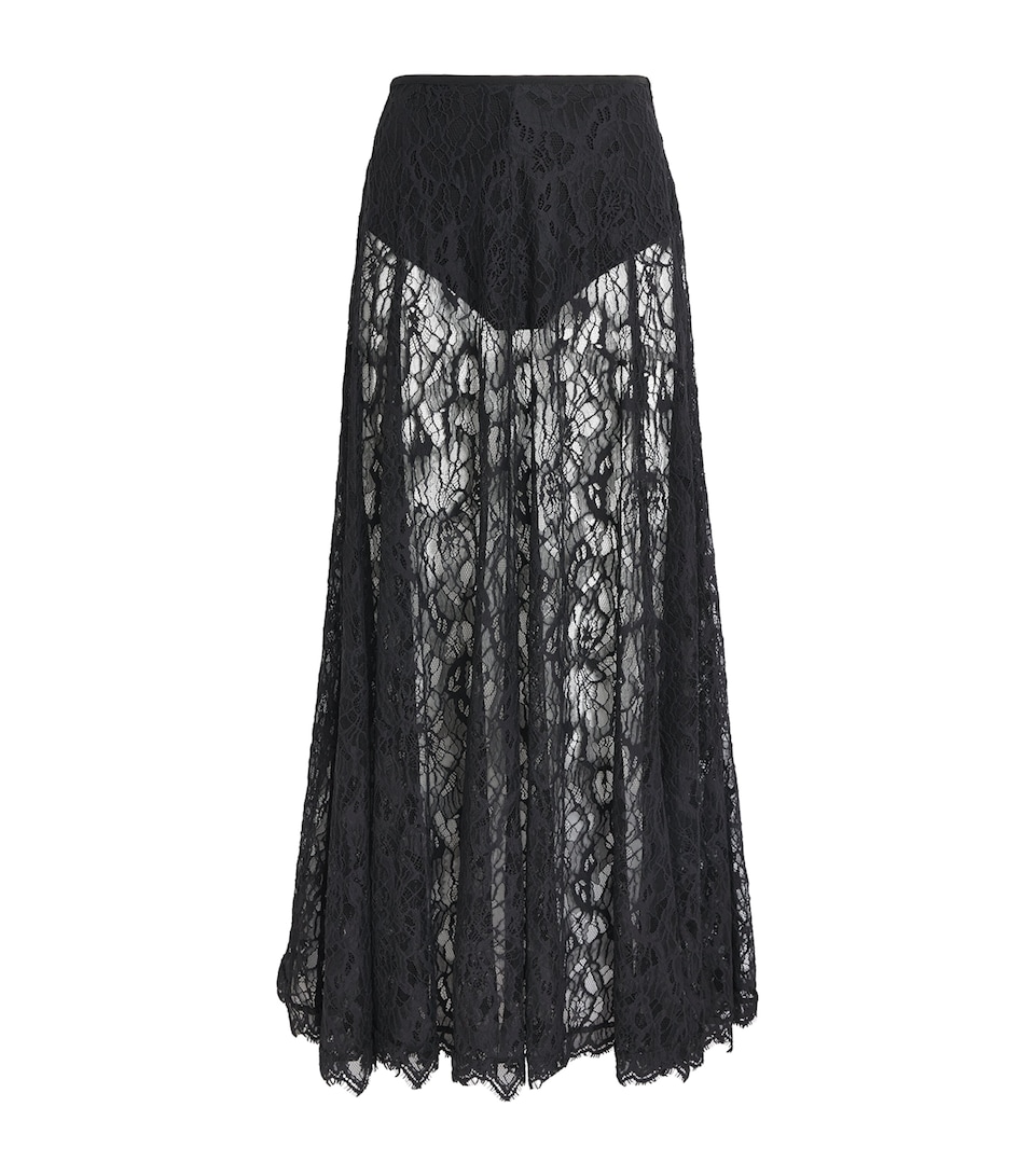CAMILLA AND MARC Womens Lace Elaris Maxi Skirt Dblk Black