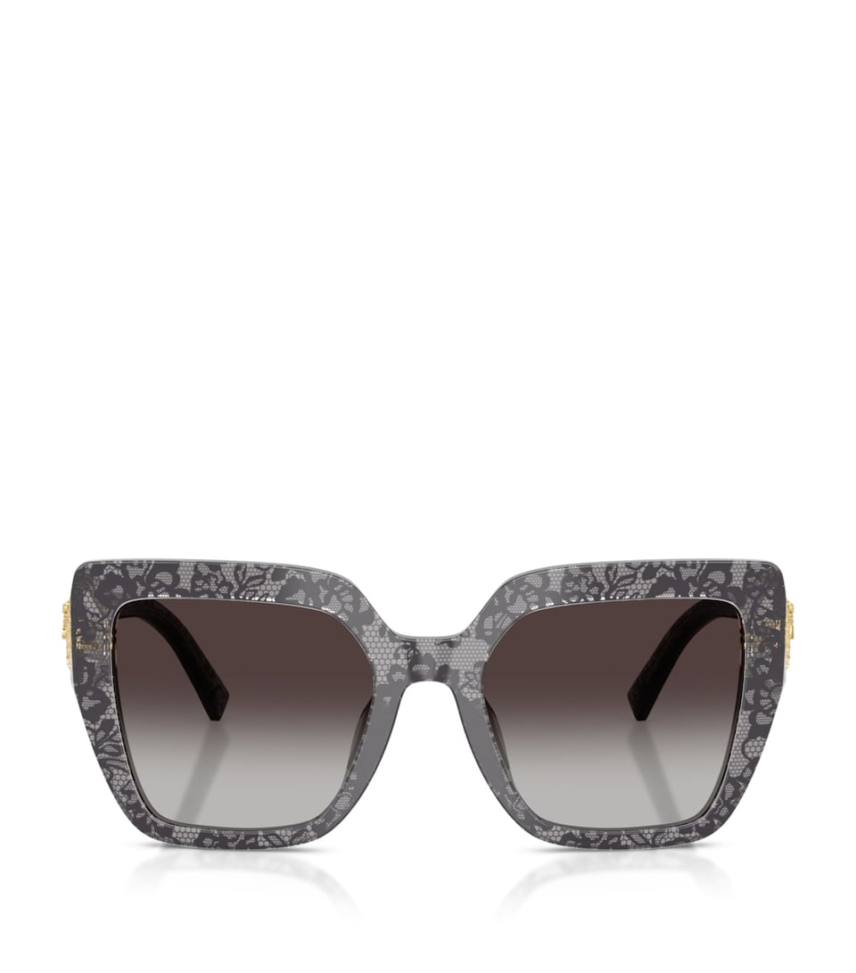 Dolce&Gabbana Lace Print Square Sunglasses Grey