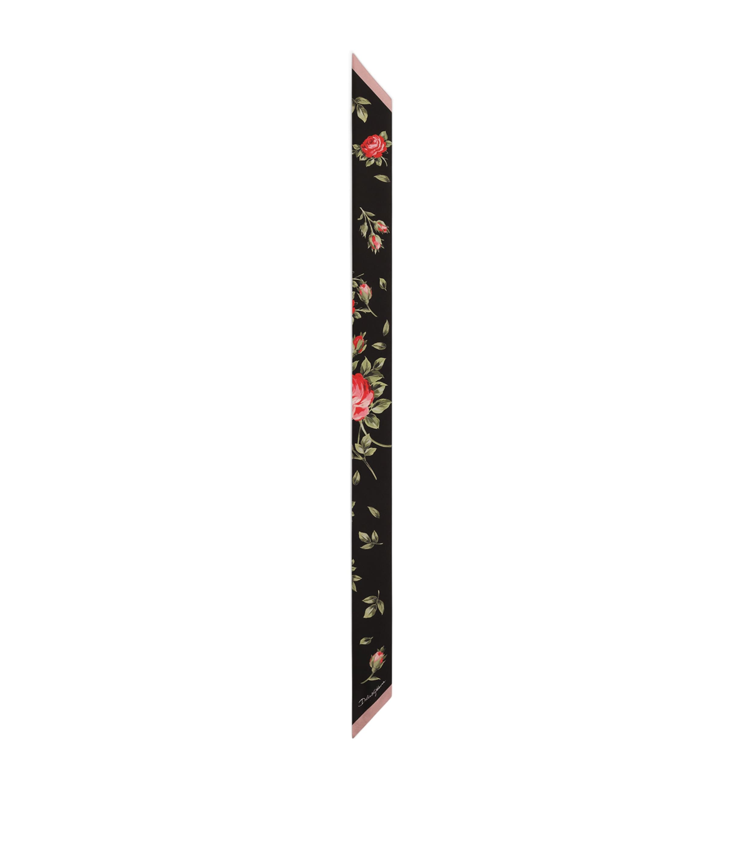 Silk Floral Skinny Scarf