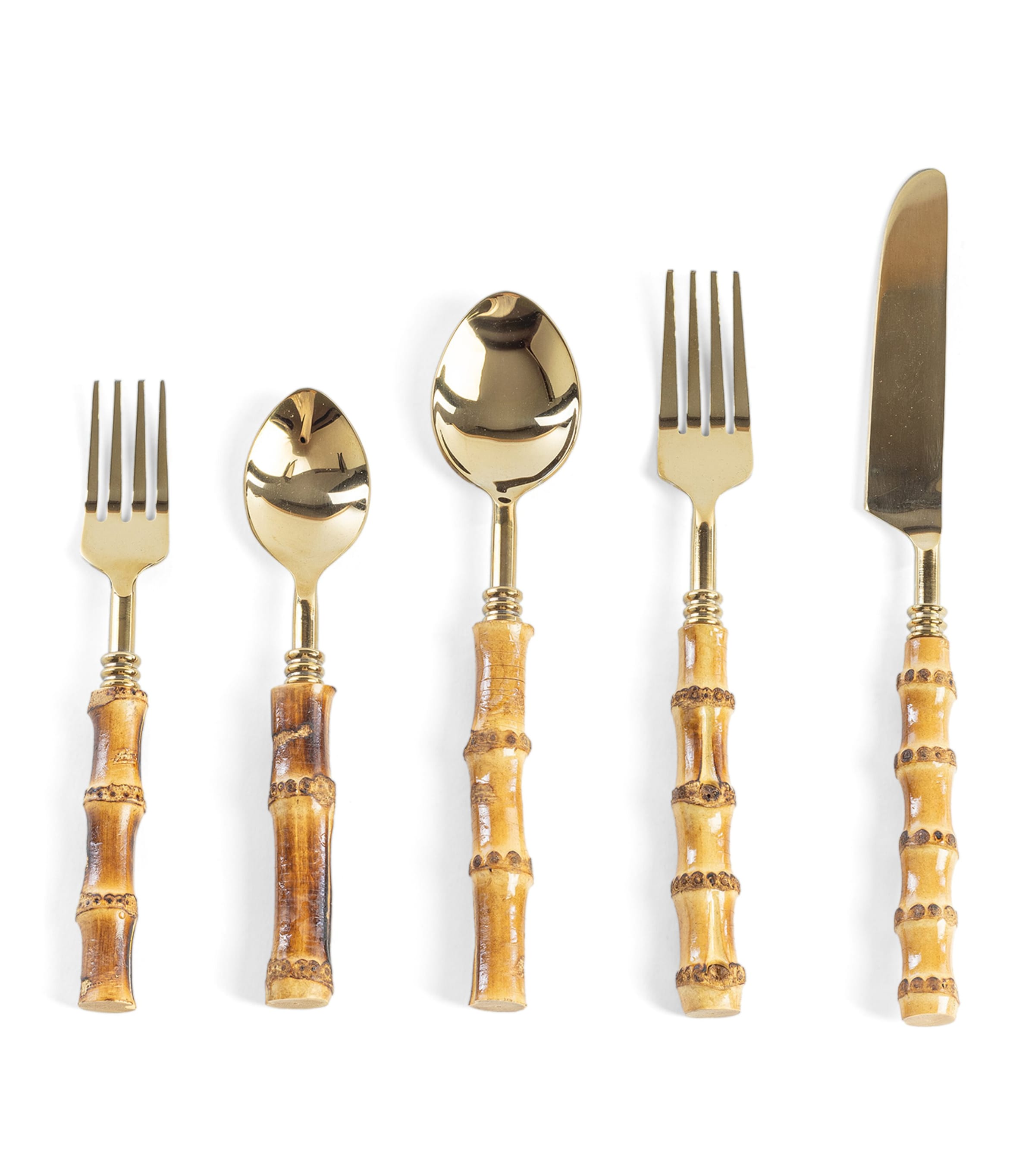 Set of 5 Bamboo Cutlery