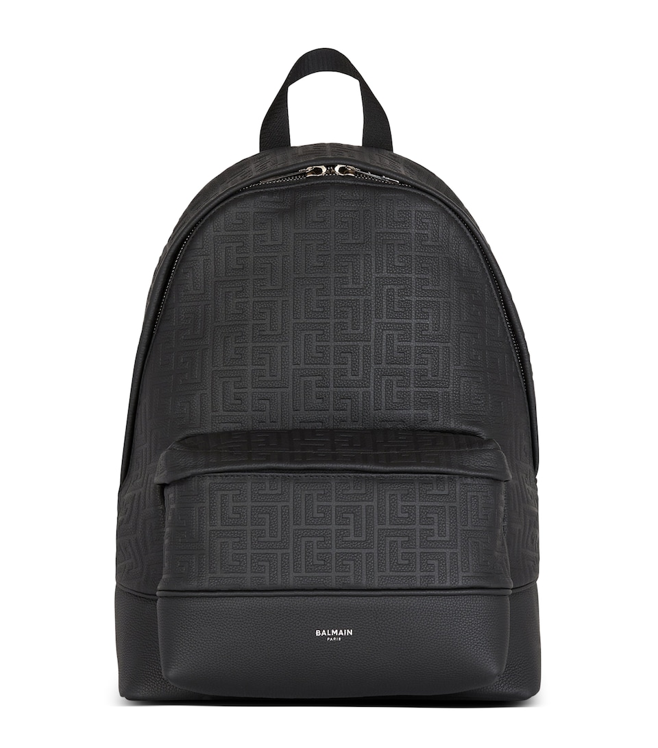 Leather PB Monogram Backpack