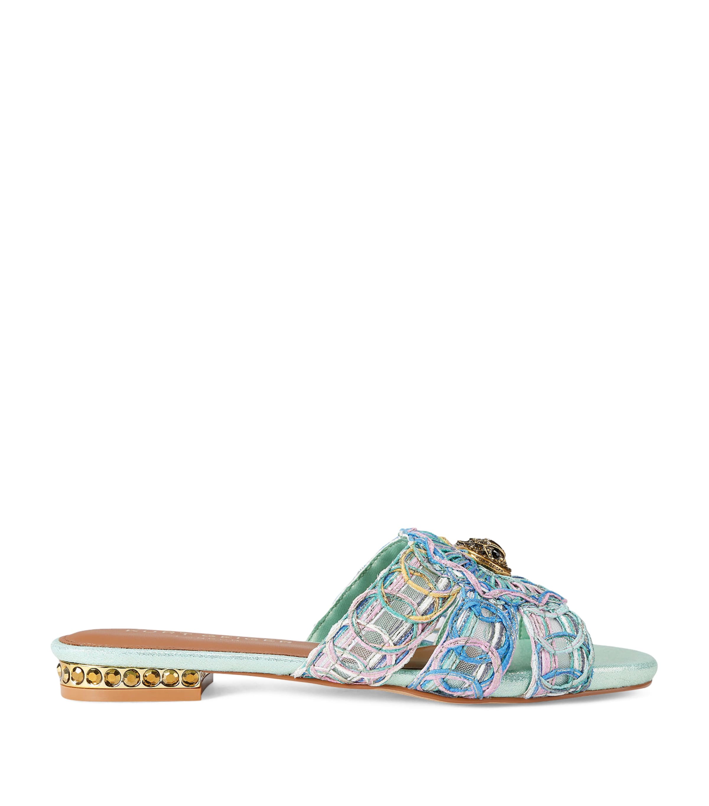 Kurt Geiger London Woven Chelsea Flat Sandals Blue Other