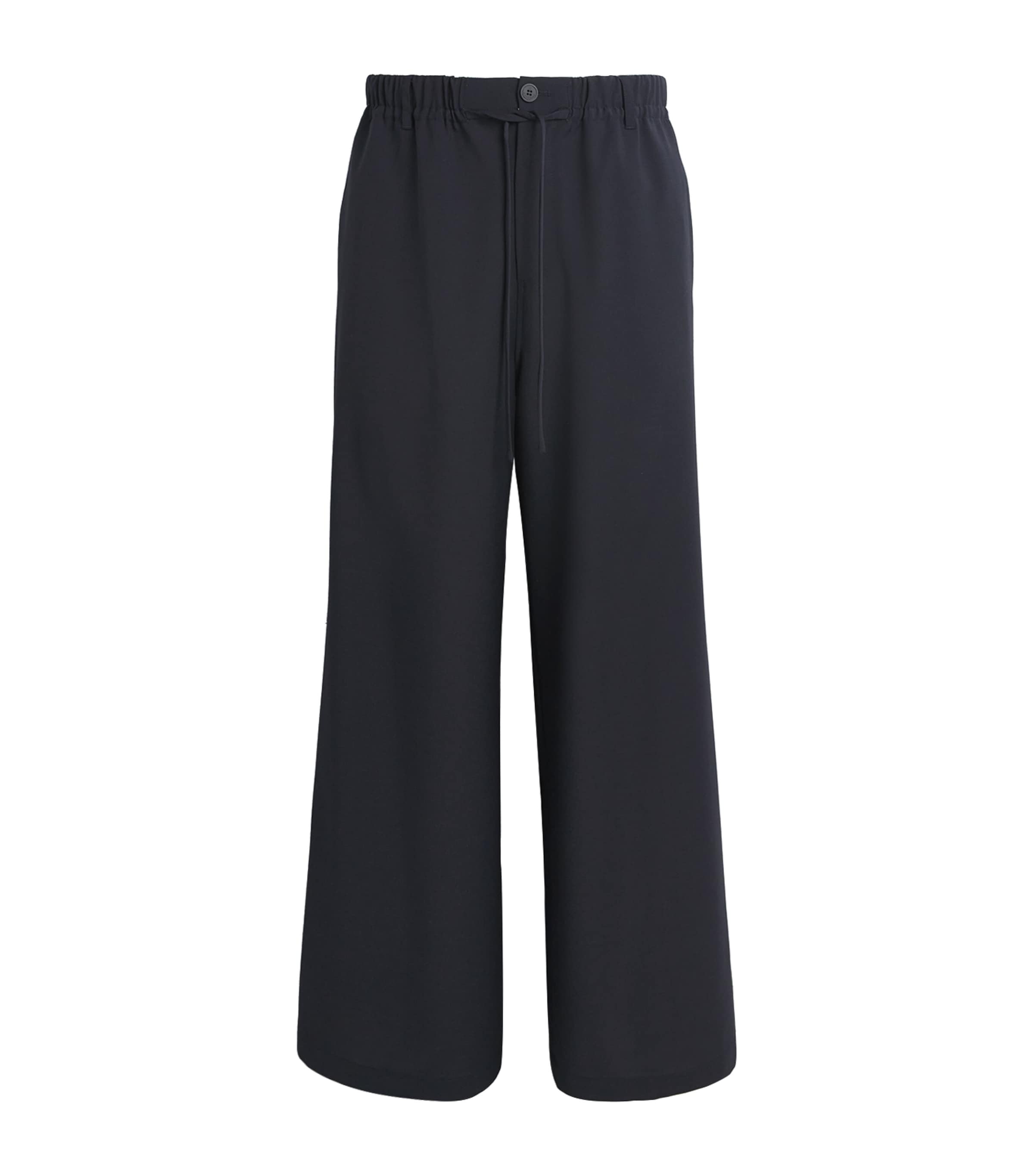 Drawstring Wide-Leg Trousers