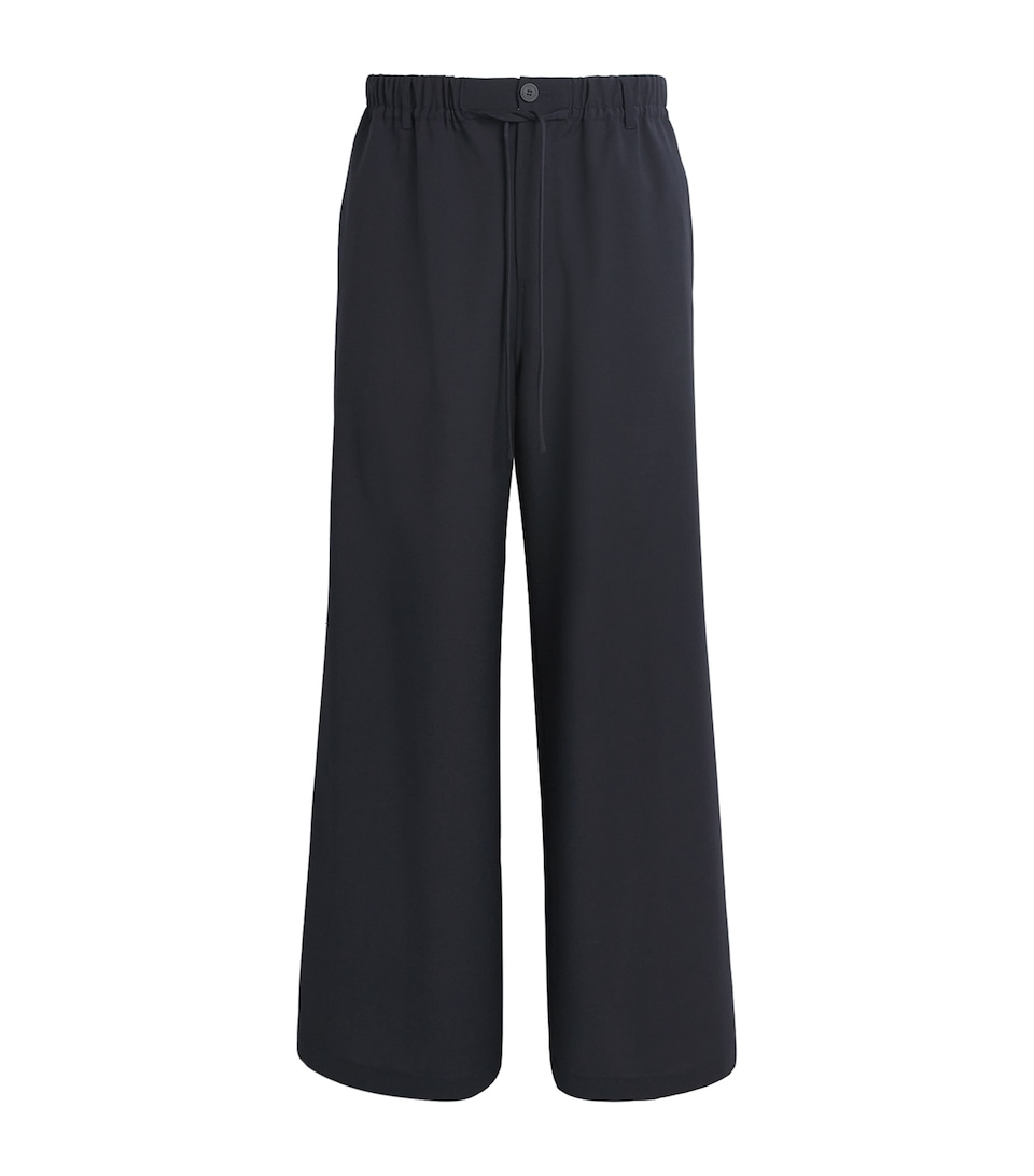 Drawstring Wide-Leg Trousers