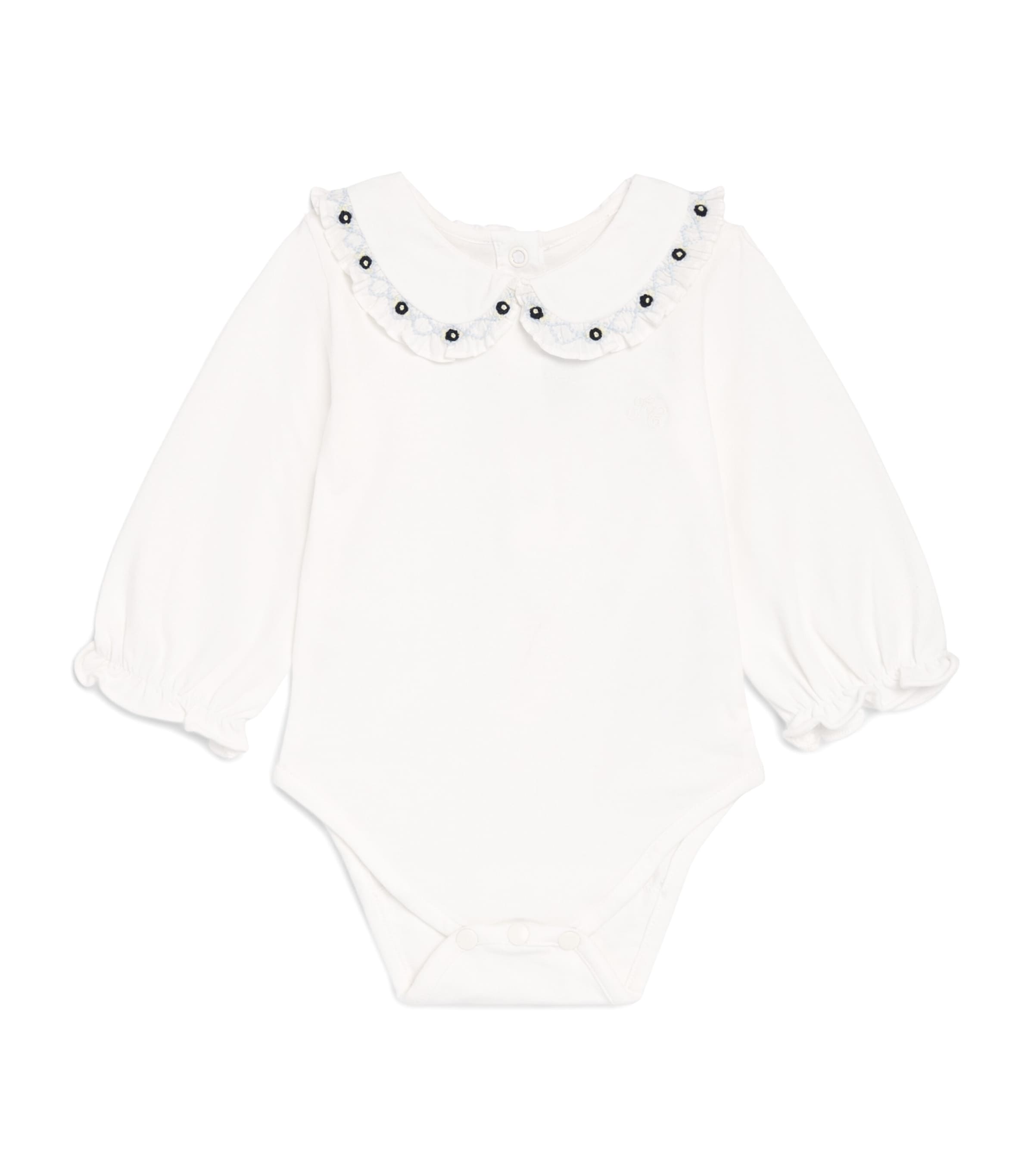 Tartine et Chocolat Floral Collar Bodysuit (3-36 Months) Nuage