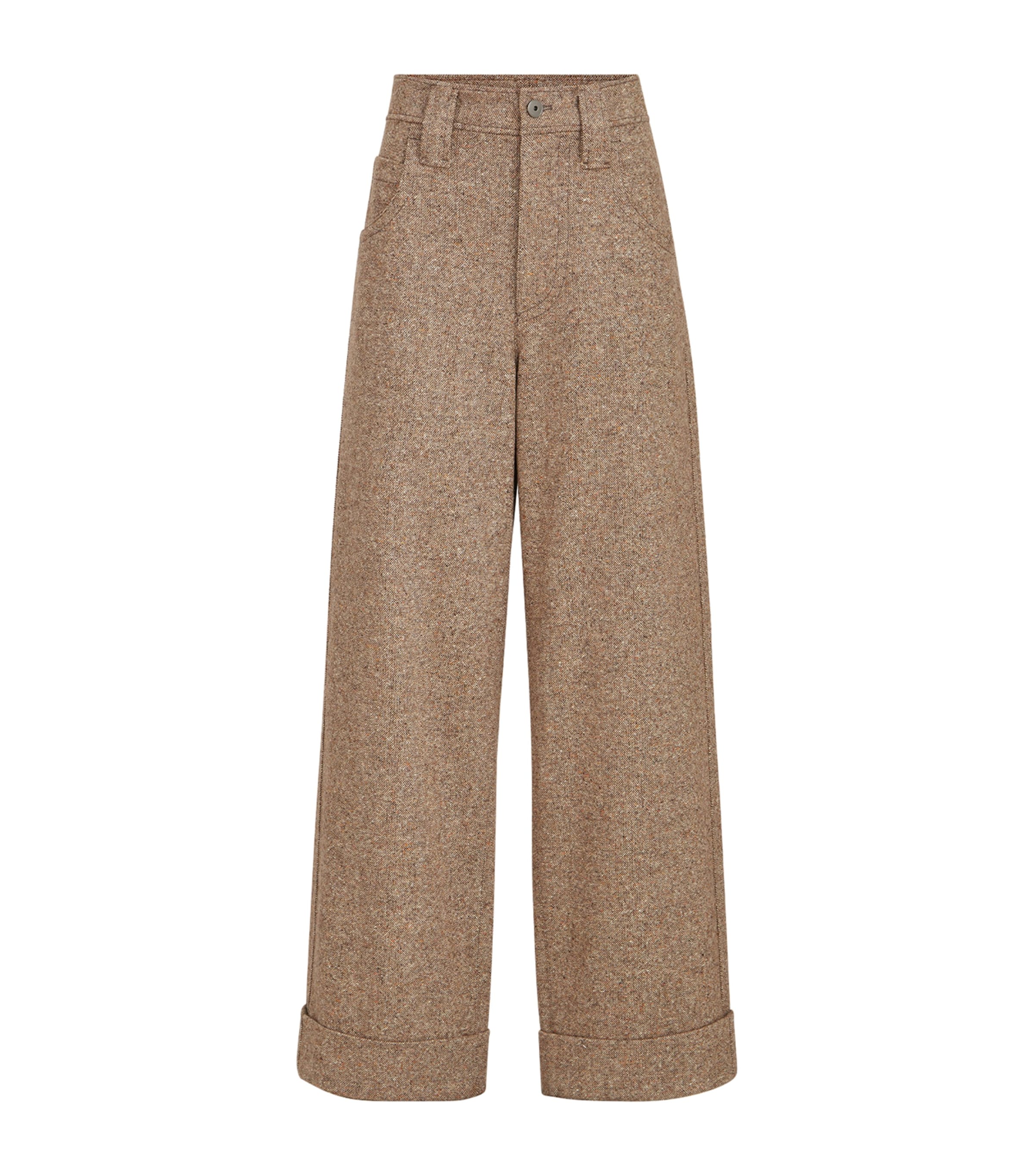 Brunello Cucinelli Womens Virgin Wool-Blend Monili Trousers