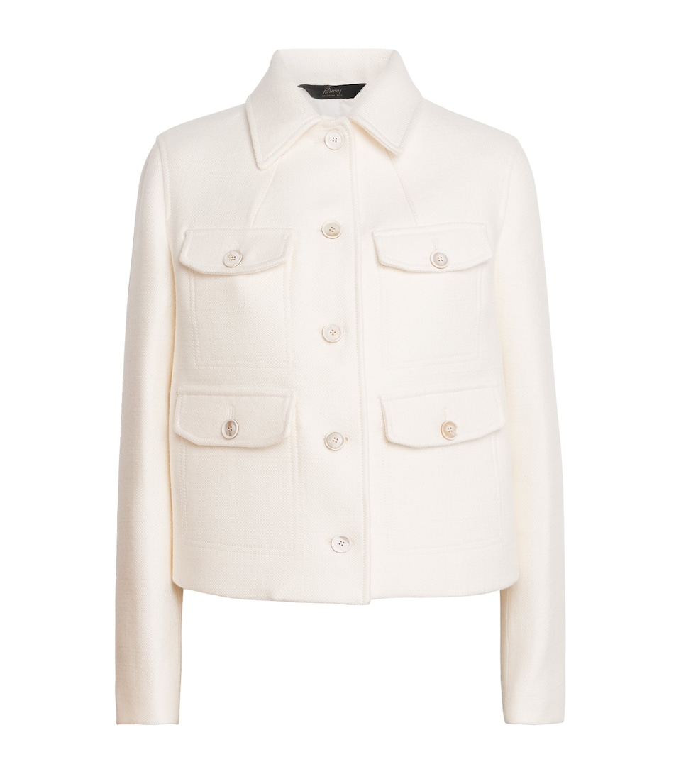 Wool-Silk Four-Pocket Jacket