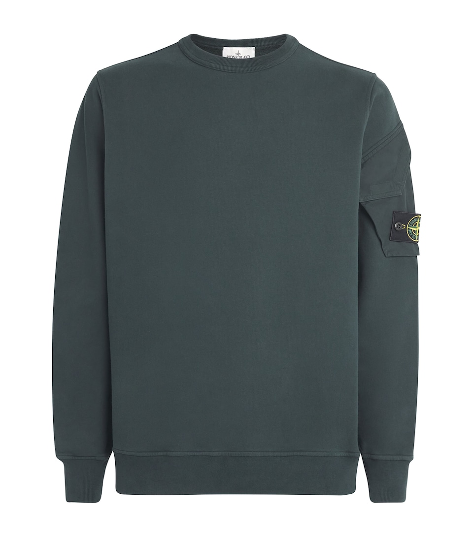 Stone Island Mens Cotton Compass Pocket Sweatshirt