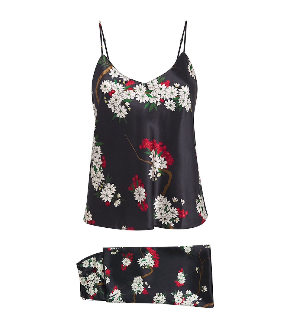 Olivia von Halle Womens Silk Floral Bliss Pyjama Set Rene