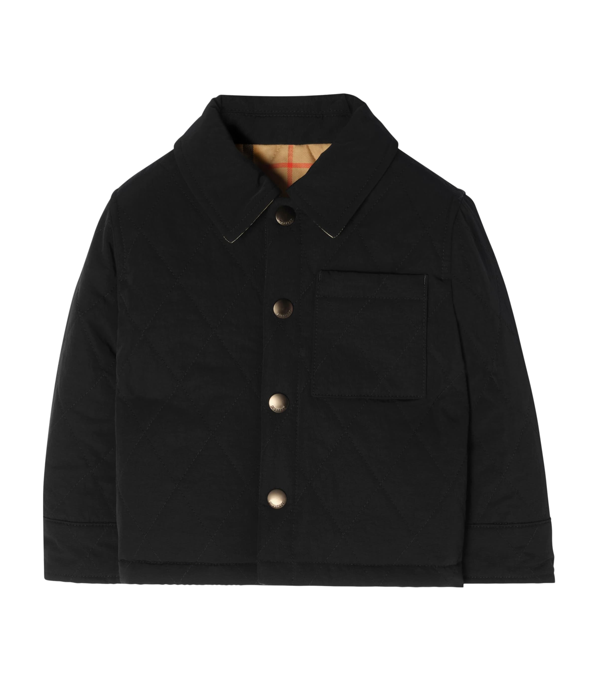 Burberry Kids Reversible Quilted Jacket (6 Months - 3 Years) Black