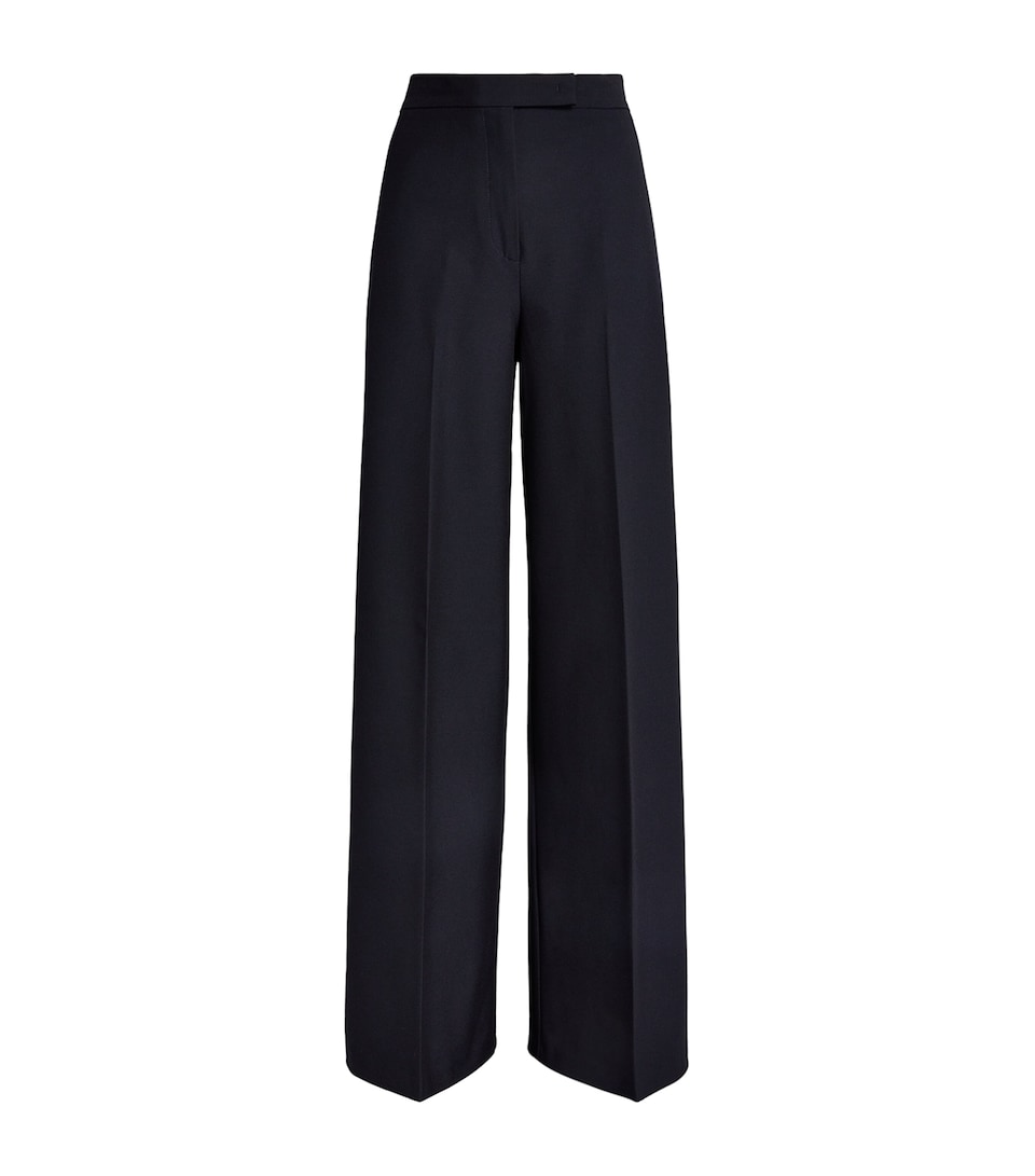 MAX&Co. Womens Wide-Leg Trousers Navy