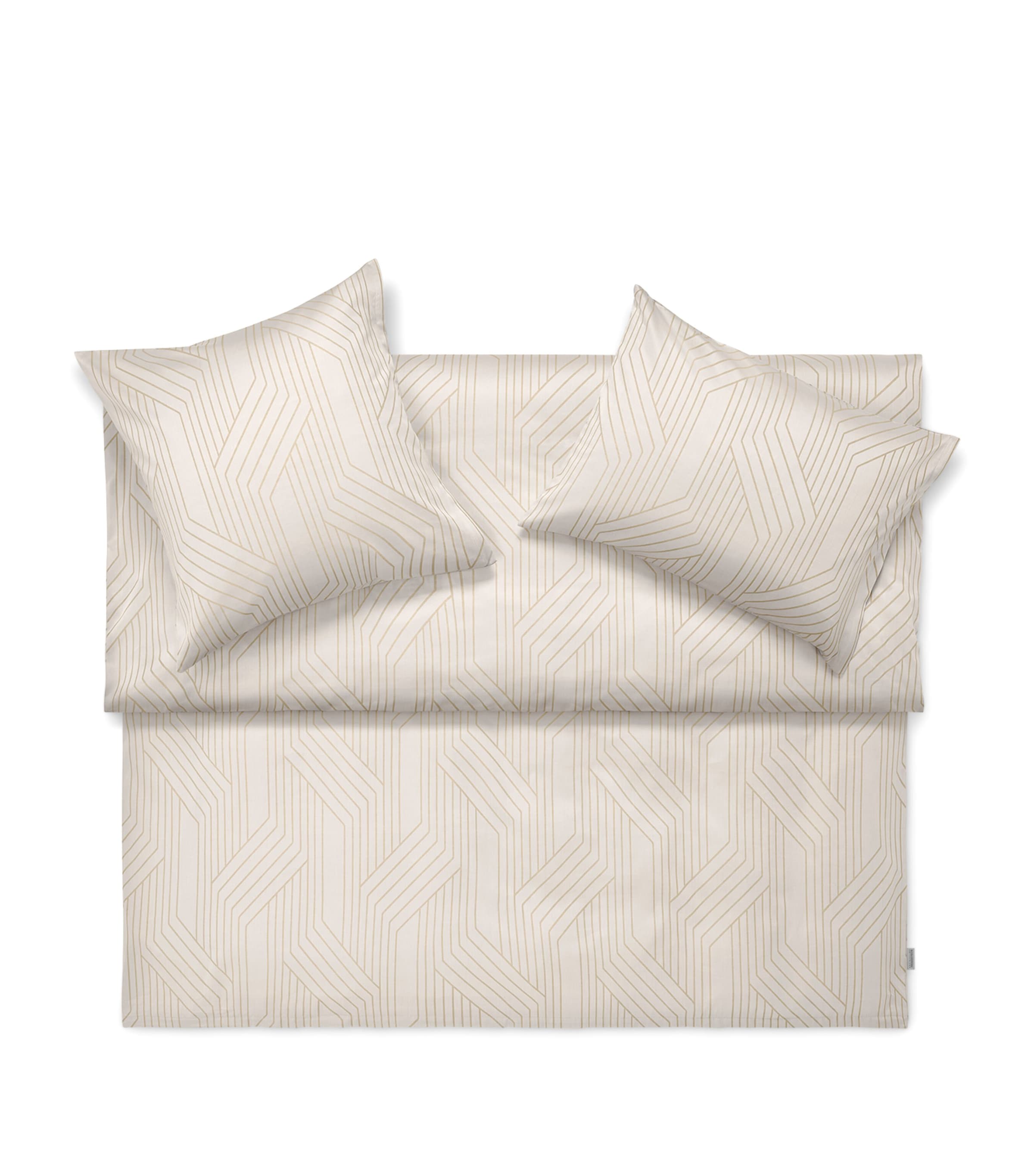 Schlossberg Geometric Ennio Super King Duvet Cover (220cm x 260cm) Beige