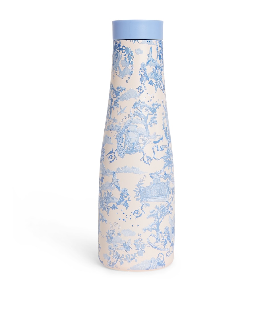 Harrods Toile Water Bottle (500ml) Blue