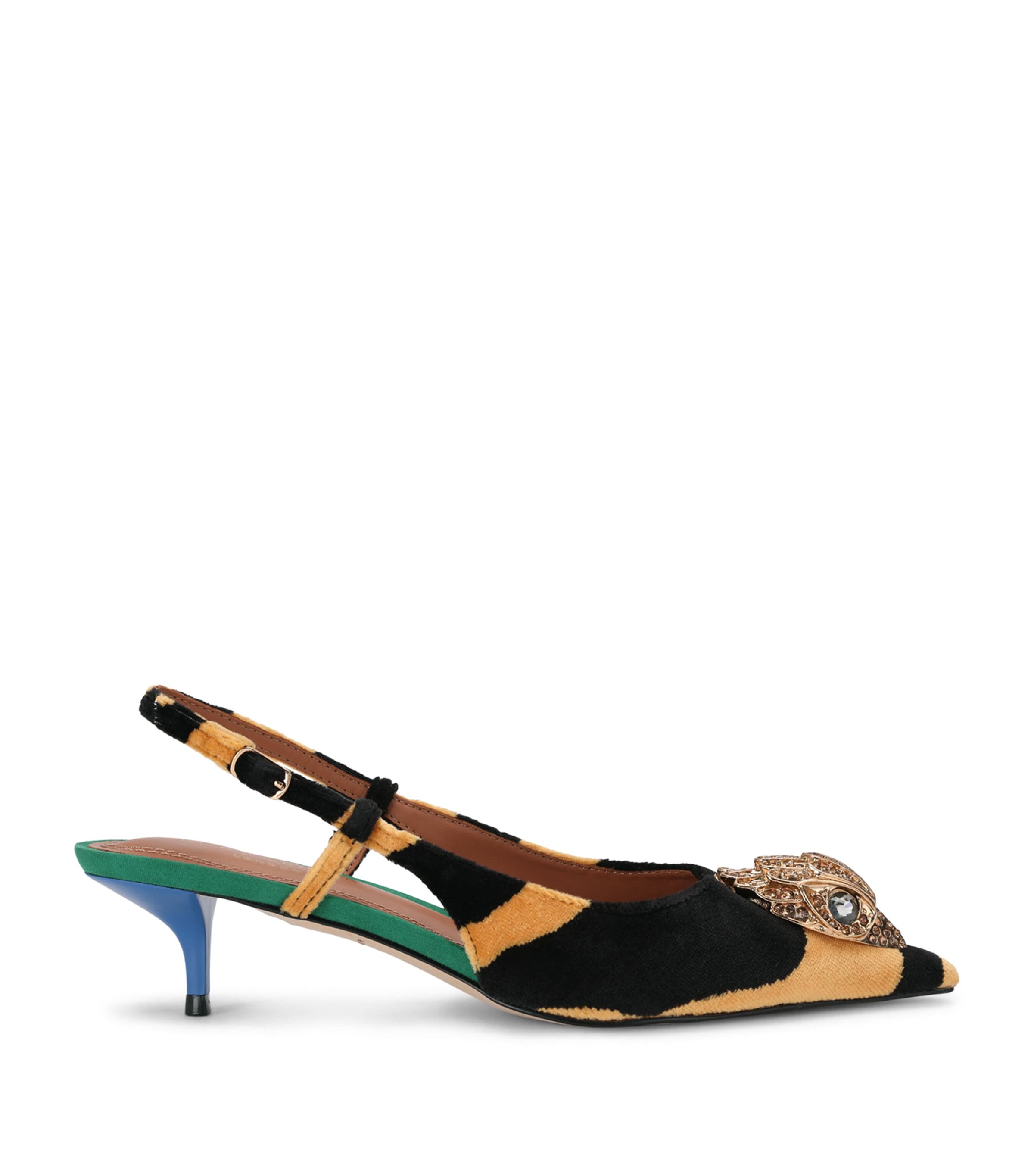 Kurt Geiger London Velvet Velsize Slingbacks Orange