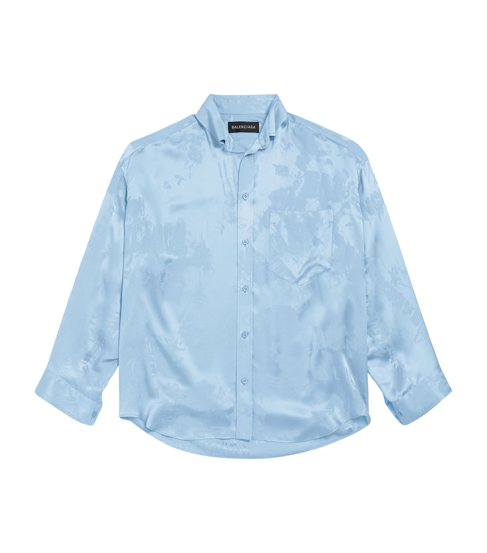 Silk Jacquard Cocoon Shirt
