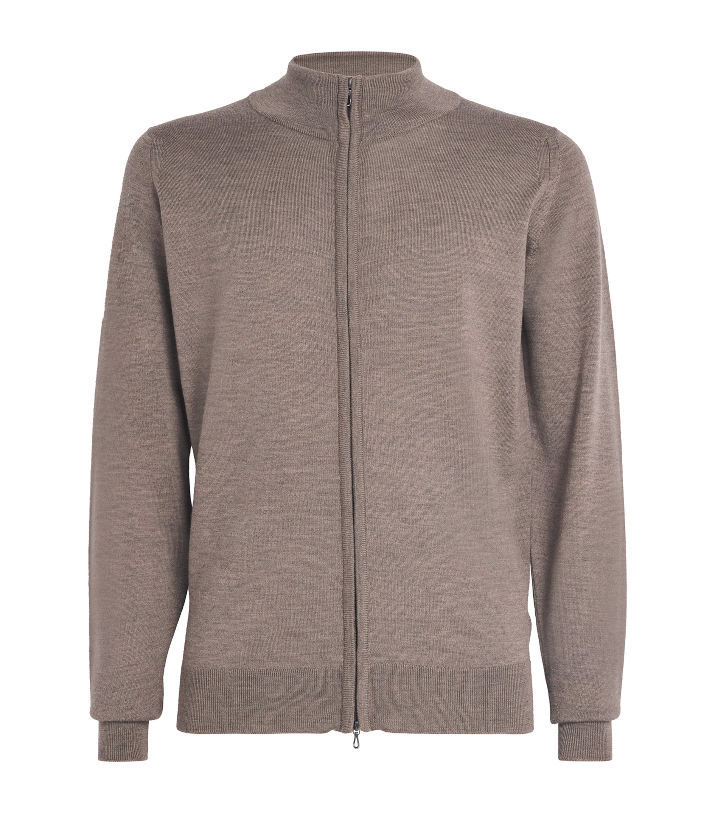 Extra Fine Merino Wool Claygate Zip-Up Sweater