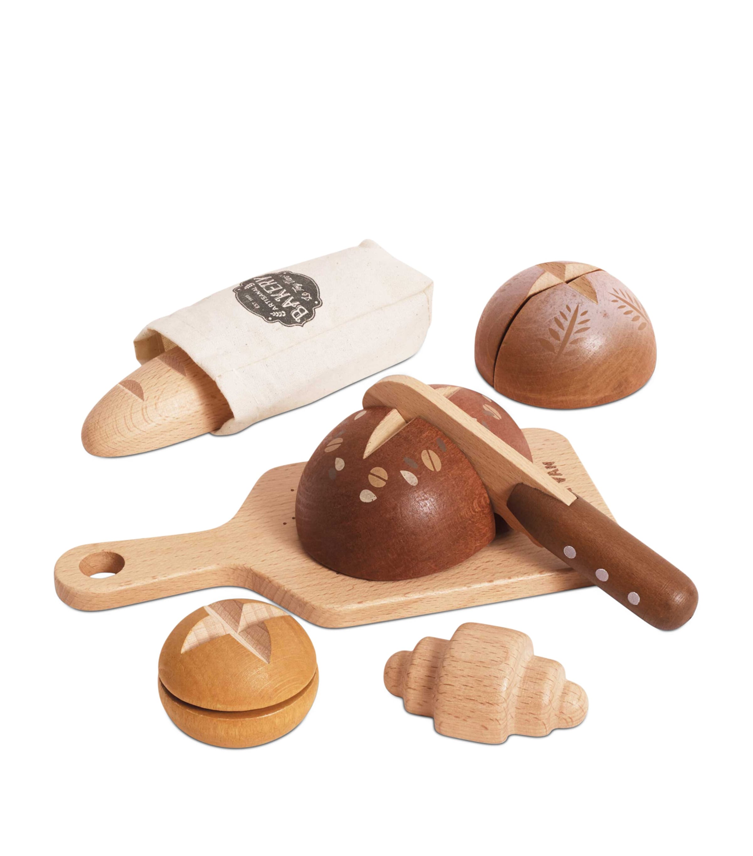 Wood Artisan Bread Set