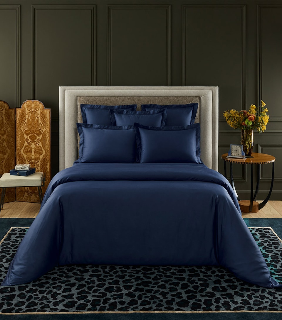 Yves Delorme Triomphe Super King Flat Sheet (270cm x 295cm) Outremer