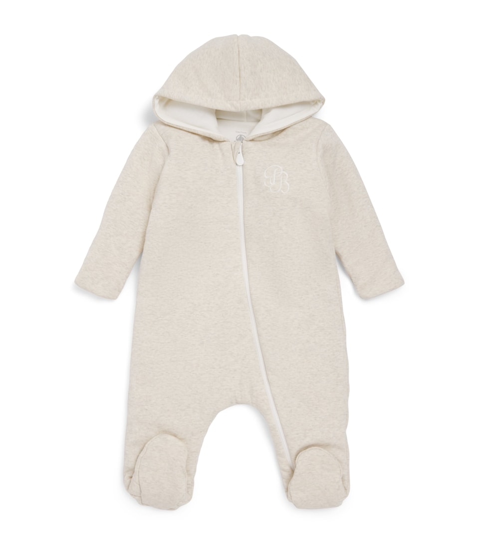 Petit Bateau Cotton Hooded All-In-One (0-18 Months) Montelimar Chine