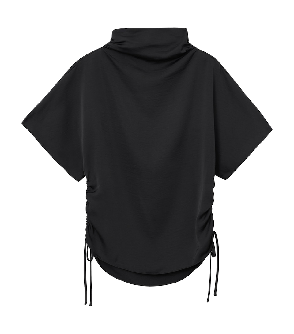 AllSaints Womens Draped Leslie Top Black