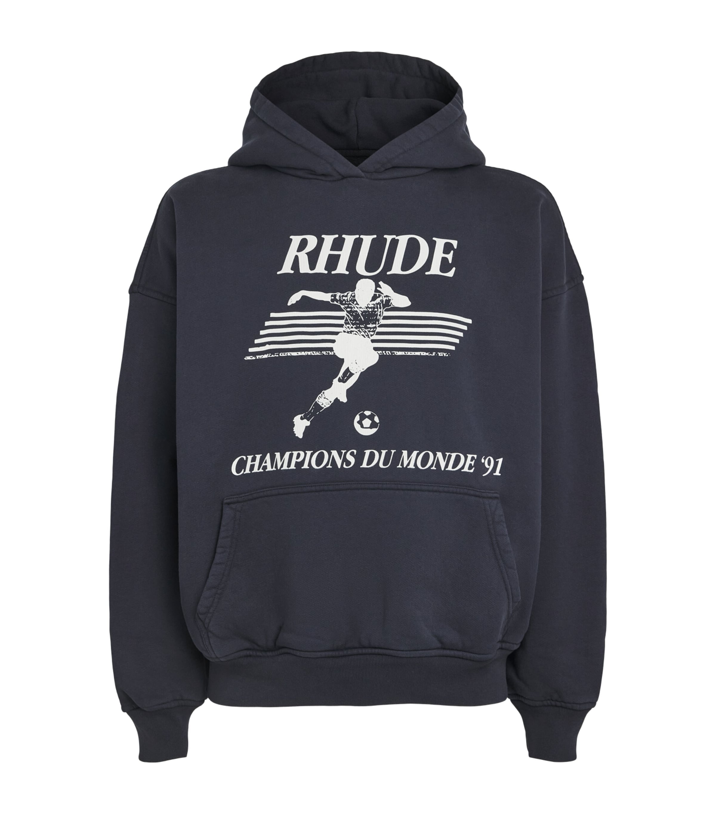 Rhude Mens Cotton Set Piece Hoodie Vntg Blk/wht