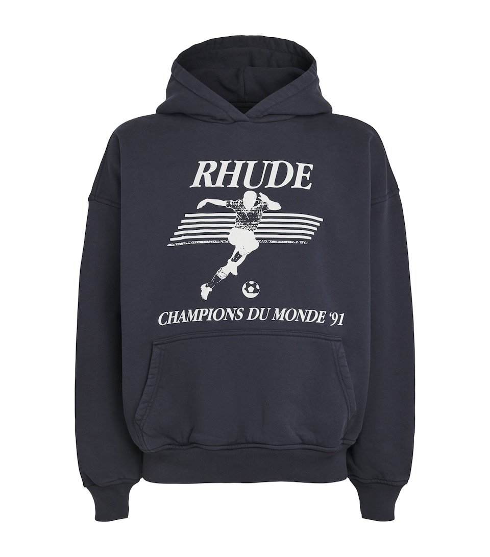 Rhude Mens Cotton Set Piece Hoodie Vntg Blk/wht