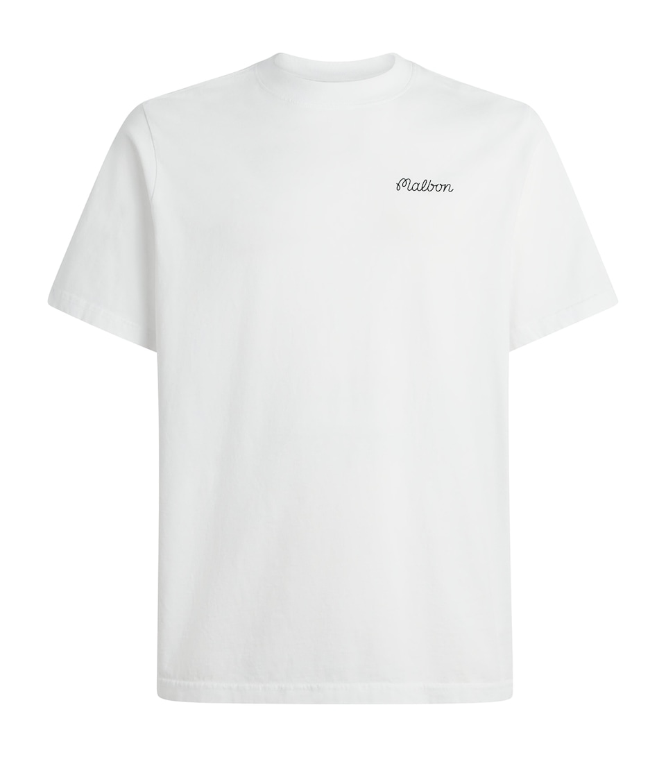 Malbon Mens Cotton Bermuda Baldwin T-Shirt White