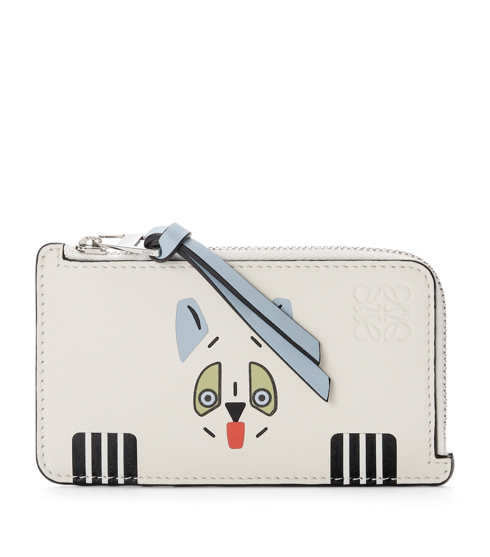 Leather Futurist Cat Coin Card Holder