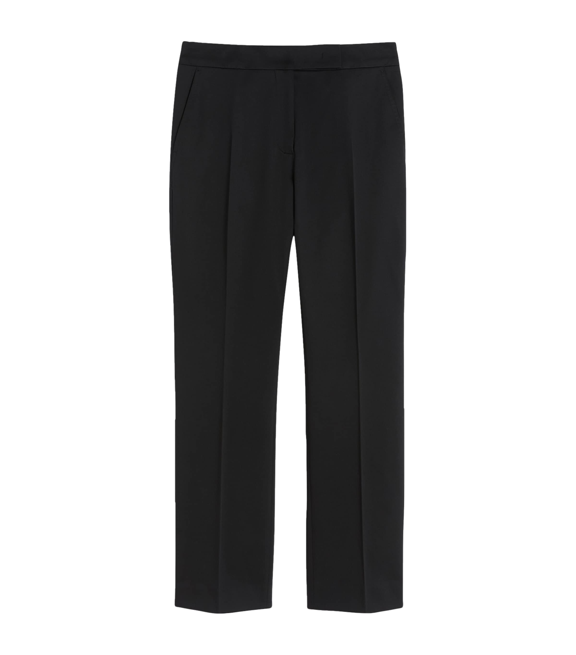 Cotton-Blend Straight Trousers