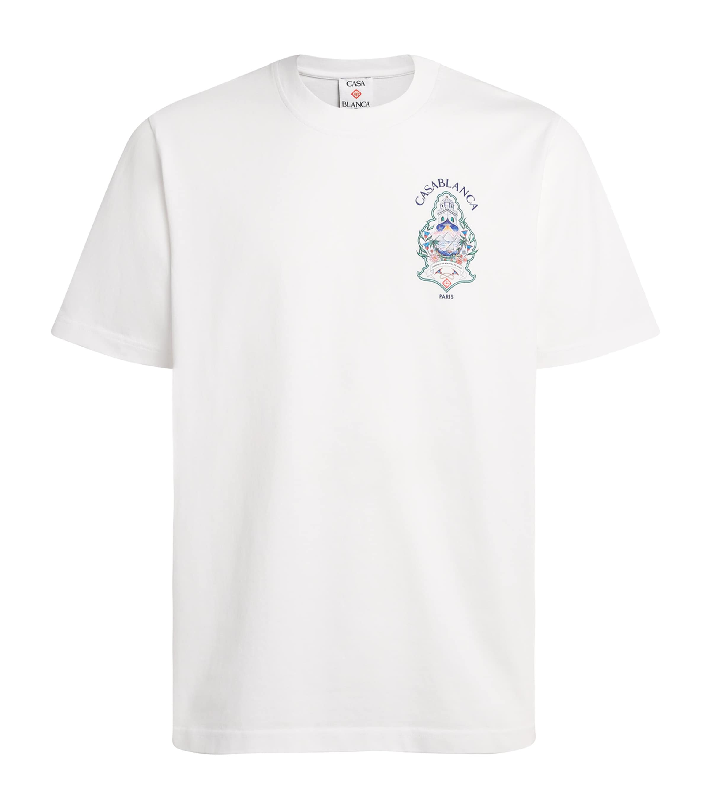 Casablanca Mens Organic Cotton Hotel Emblem T-Shirt Hotel Emblem