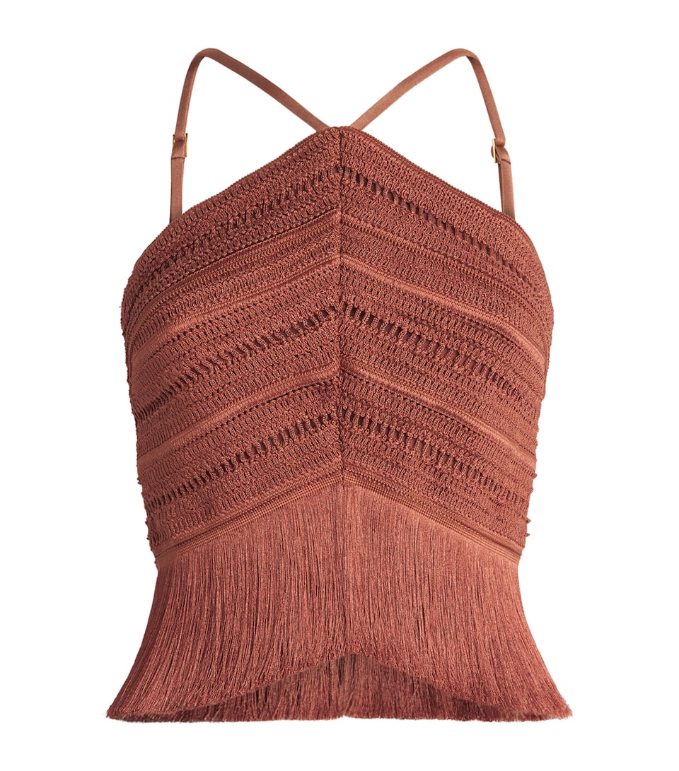 Fringe Halterneck Top